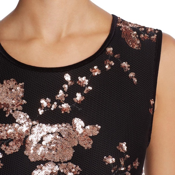 Maje Black and Gold Midi Dress - Picture 2 of 5